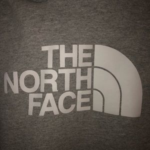 North Face hoodie heather grey fleece